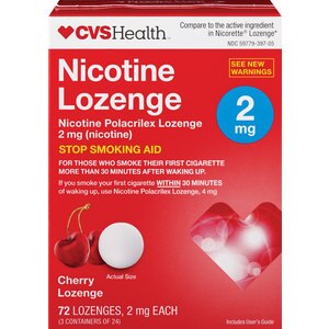 CVS Nicotine Polacrilex 2 mg Lozenges Cherry