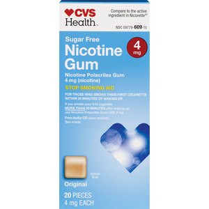 CVS Sugar Free 4 mg Nicotine Polacrilex Gum Original