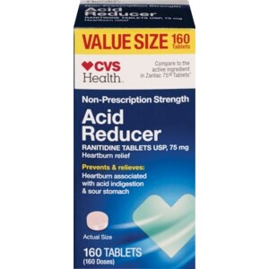 CVS Non-Prescription Strength Acid Reducer Tablets Value Size