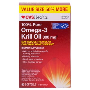 CVS Health 100% Pure Omega-3 Krill Oil Softgels 300mg