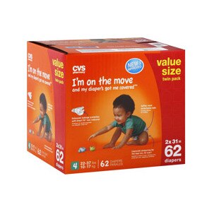 CVS Diapers Size 4 (22-37 lbs) Value Size