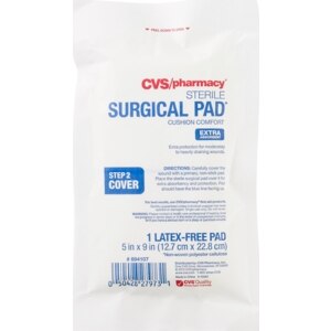 CVS Sterile Latex-Free Surgical Pad 5 in x 9 in