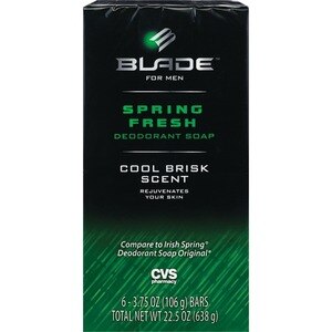 Blade Spring Fresh Deodorant Soap Cool Brisk Scent, 22.5 OZ