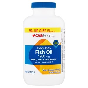 CVS Coated Fish Oil Softgels, 1200mg