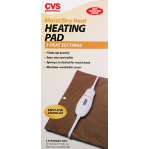 CVS Heating Pad Standard Size With 3 Variable Heat Settings