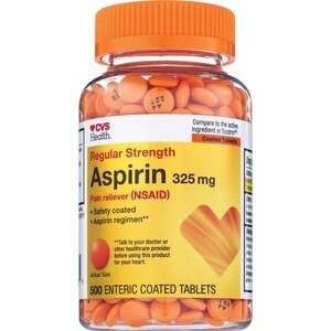 CVS Health Regular Strength Aspirin 325mg Enteric Coated Tablets
