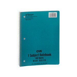 CVS 1 Subject Notebook Wide Ruled
