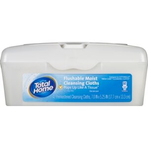 Total Home by CVS Flushable Moist Wipes Tub
