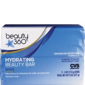 Beauty 360 Beauty Bar White 4 OZ, 2 CT