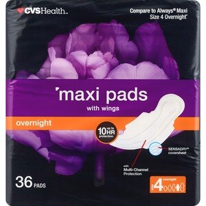 CVS Maxi Pads with Flexible Wings Overnight