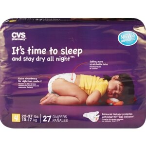 CVS Ultra Soft Overnight Diapers Size 4 (22-37 lbs)