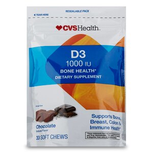 CVS D3 1000IU Chocolate Soft Chews