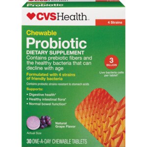 CVS Health Probiotic Chewable Tablets Grape, 30CT
