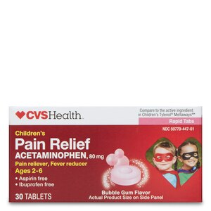 CVS Health Children's Pain Relief Acetaminophen 80mg Tablets 30CT