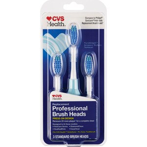CVS Health Replacement Professional Brush Heads, 3CT