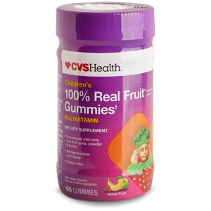 CVS Health Children's 100% Real Fruit Gummies Mixed Fruit, 60CT