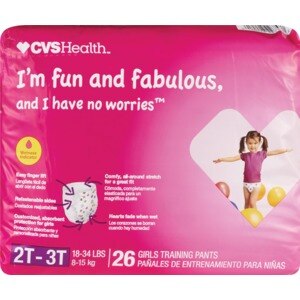 CVS Training Pants For Girls 2t-3t 18-34 Lbs