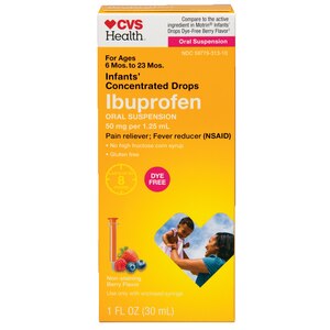 CVS Dye-free Oral Suspension Ibuprofen Berry Flavor (50 mg per 1.25 ml)