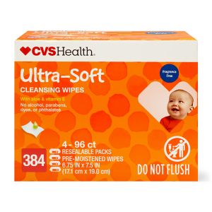 CVS Ultra-Soft Cleansing Wipes w/ Aloe & Vitamin E, Unscented