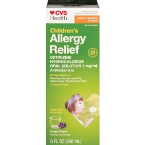 CVS Children's Indoor/Outdoor Original Prescription Strength Allergy Relief Grape Flavor