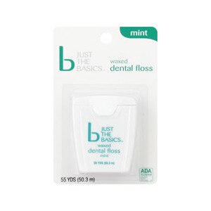 Just The Basics Waxed Dental Floss, Mint