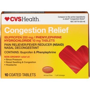 CVS Congestion Relief Non-Drowsy Coated Tablets, 10ct