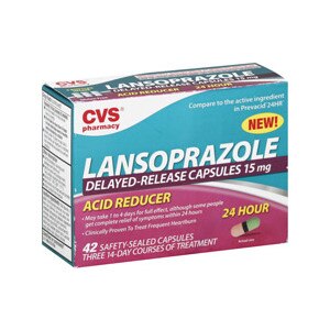 CVS Lansoprazole Delayed-release capsules 15mg Acid Reducer 24 Hour