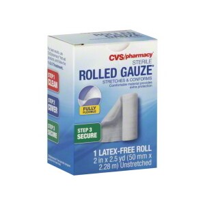 CVS Sterile Latex-Free Rolled Gauze 2 in x 2.5 yd