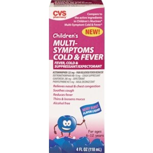 CVS Children's Multi-Symptoms Cold & Fever Liquid Berry Burst