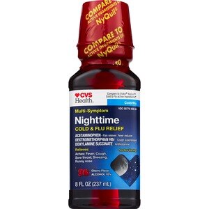 CVS Multi-Symptom Nighttime Cold/Flu Relief Liquid Cherry