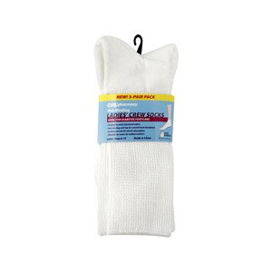 CVS Non-Binding Ladies' Crew Socks - Diabetes Footcare, Size 6-10 White