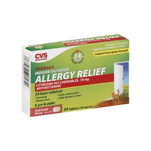 CVS Children's 24 Hour Indoor/Outdoor Allergy Relief Chewable Tablets, Tutti Frutti Flavor