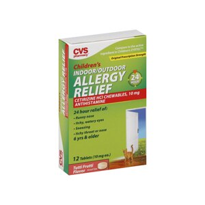CVS Children's 24 Hour Indoor/Outdoor Allergy Relief Chewable Tablets, Tutti Frutti Flavor