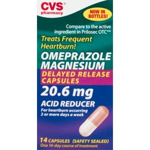 CVS Omeprazole magnesium Acid Reducer 20.6 mg Delayed Release Capsules