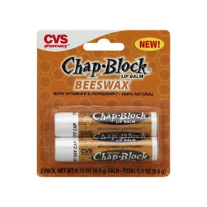 CVS Chap Block Lip Balm, Beeswax
