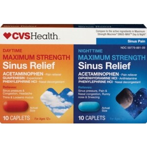 CVS Daytime & Nighttime Maximum Strength Sinus Relief Caplets