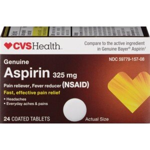 CVS Genuine Aspirin Coated Tablets 325mg, 24CT