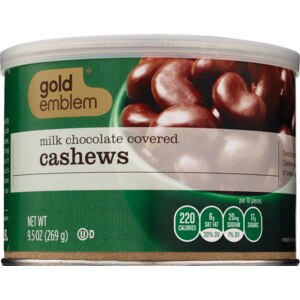 Gold Emblem Milk Chocolate Covered Cashews, 9.5 OZ