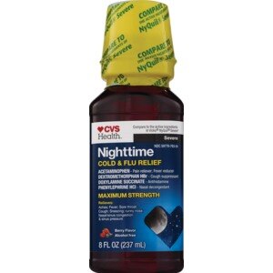 CVS Severe Night Time Cold and Flu Relief Maximum Strength Berry Flavor