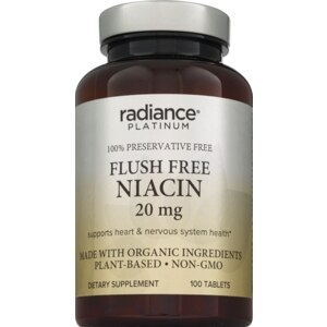 Radiance Platinum Flush Free Niacin 20mg Tablets, 100ct