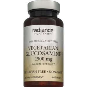 Radiance Platinum Vegetarian Glucosamine 1500mg Tablets, 60ct