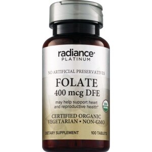 Radiance Platinum Folic Acid 400mcg Tablets, 100ct