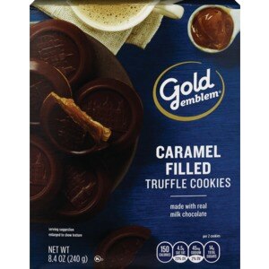CVS Gold Emblem Milk Chocolate Topped & Caramel Filled Truffle Cookies