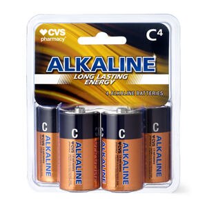 CVS Alkaline Batteries C 4-Pack
