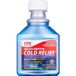 CVS Multi-Symptom Nighttime Cold Relief Liquid Cool Mint Flavor