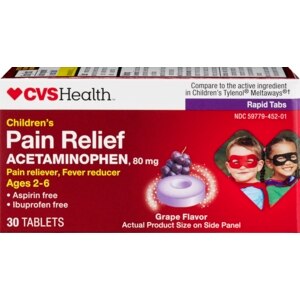CVS Children's Pain Relief Rapid Tabs Grape Flavor