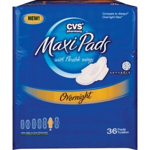 CVS Maxi Pads with Flexible Wings Overnight