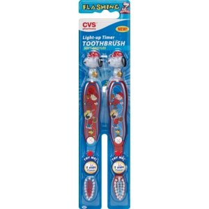 CVS Peanuts Light-Up Timer Flashing Toothbrush, Soft Bristles