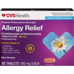 CVS Indoor & Outdoor Allergies Allergy Relief Tablets 180 mg