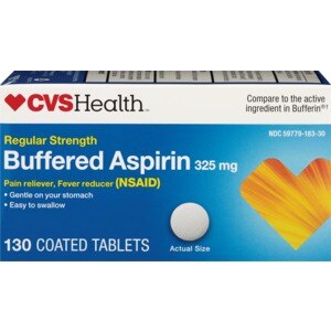 CVS Buffered Regular Strength Aspirin Coated Tablets